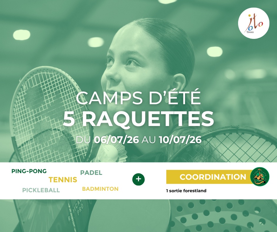 Camp d'été 5 Raquettes — Joto Tennis 2026